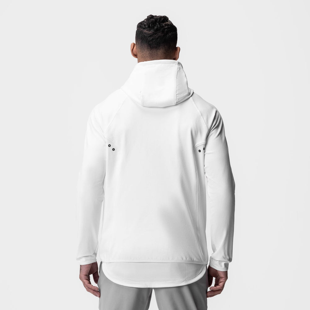 0943. Performance Fleece Zip Hoodie - White