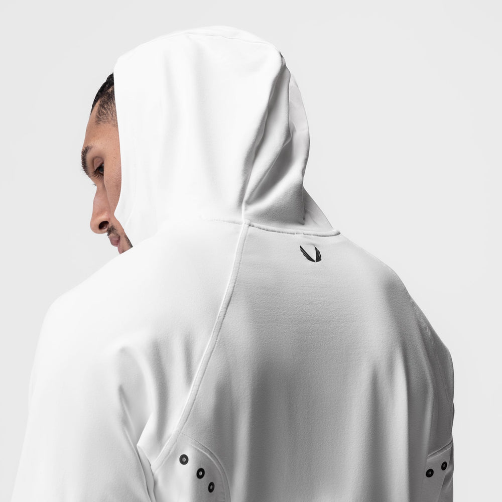 0943. Performance Fleece Zip Hoodie - White